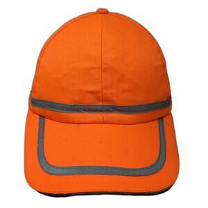 ML Kishigo Orange Baseball Cap One Size Reflective Tape Mesh Safety High Vis Hat